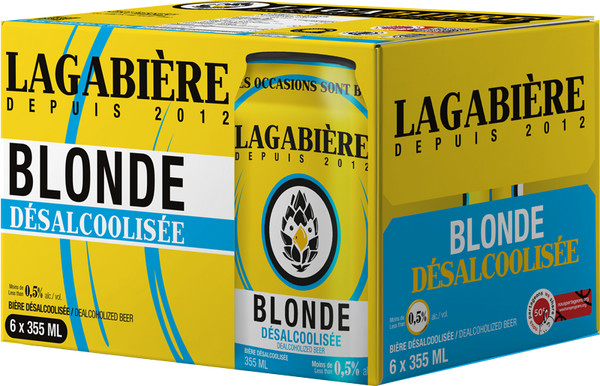 Blonde sans alcool en caisse de 6x 355mL