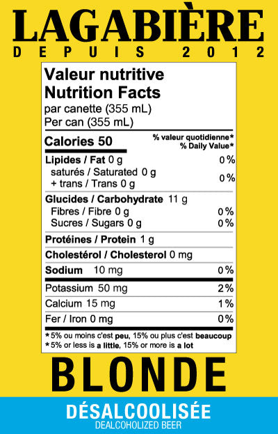 Blonde sans alcool en caisse de 6x 355mL