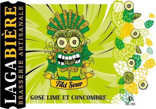 étiquette Tiki Gose lime et concombre